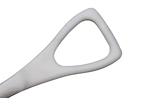 Bully Tools Poly Snow Scoop – Heavy Duty Poly Shovel for Clearing Walkways, Lightweight Plastic Tool for Composite Decks, Large Winter Scoop for Snow Mulch, Grain, and Debris Handling - White, 42-Inch - color: White
