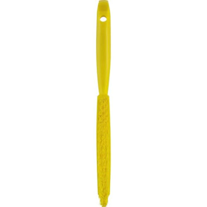 Vikan 41956 Brush,Narrow Hand,Stiff,11" x .75",PP/PBT,Yellow - color: Yellow