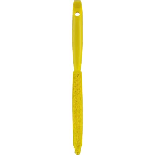 Vikan 41956 Brush,Narrow Hand,Stiff,11" x .75",PP/PBT,Yellow - color: Yellow