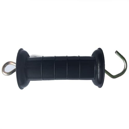 SagaSave Plastic Electric Fence Gate Handle Insulators, Gate Handle with Spring for Arms, Patios, and Gardens(Black)