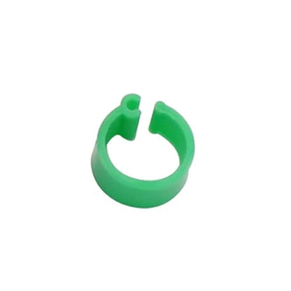 600Pcs 10 Colors Birds Feet Rings Inner Diameter 8mm Width 7mm Plastic Clip Ring Pigeon Quail Foot Farm Animal(Green) - color: Green