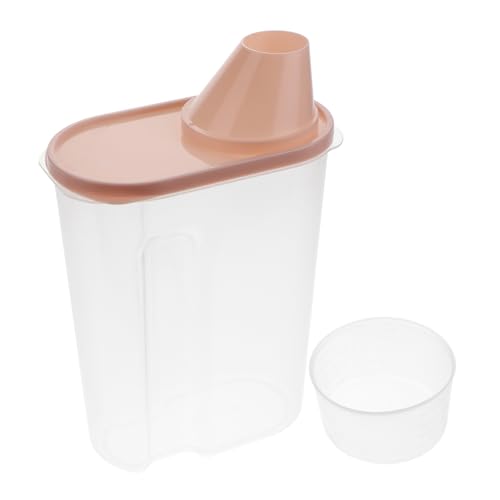 Airtight Plastic Grain Storage Container with Lid Large Cereal Box for Oatmeal Rice and Dry Food Organization Easy-pour Design for Kitchen Use