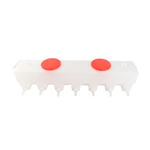 14 Nipples 9L Livestock Milk Feeder, Double Sided Silicone Lamb Drink Nipples with Check Valve, Calf Piglet Goat Feeding Bucket, Nursing Bottle Kit for Farmer