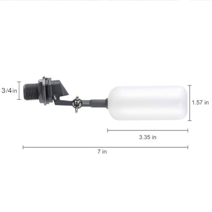 Blulu 3 Pack Float Valve, 1/2 Inch Automatic Pool Fill Float Ball Valve with Adjustable Arm for Ponds, Livestock Water Trough, Aquariums, Water Tank Level Control, Aquaculture(Dark Gray) - color: Dark Gray