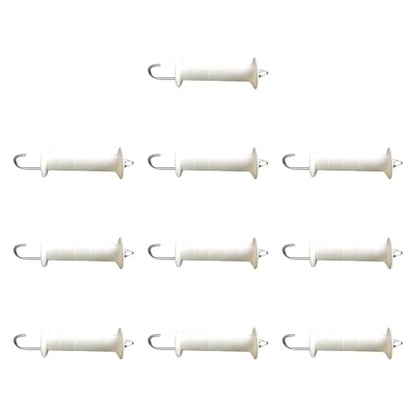 8pcs Sturdy Electric Fence Gate Handles Spring Replacement Easy to Install Insulated Accessories for Outdoor Metal