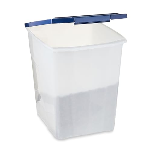 PEtbon Plastic Pet Food Storage Container with Locking Lid, 25 lb Capacity Bug and moisture resistant