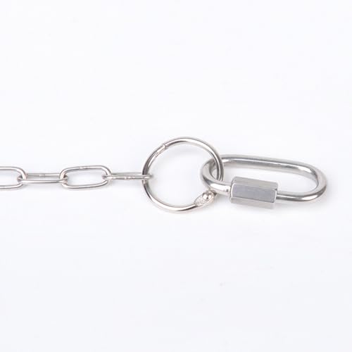 Hanging Feeders for Chickens Stainless Steel Construction Adjustable Chain Vegetable Skewer and Toy Function to Relieve Stress Feeding Tool - size: L