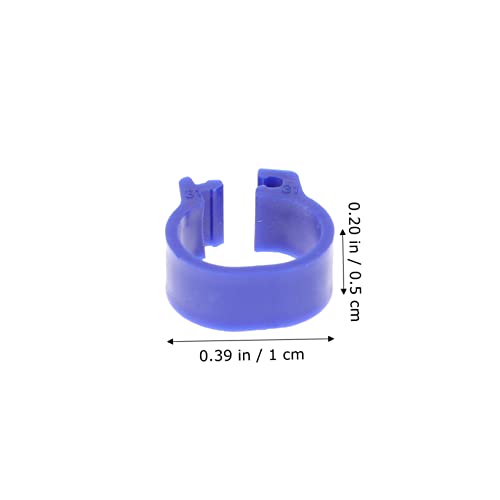 Abaodam 100pcs Poultry Foot Ring Leg Bands Bird Duck Chicken Leg Band Clip Ring Smooth Pigeon Dove Foot for Easy Identification