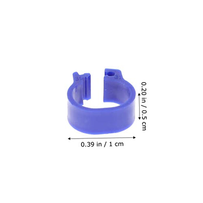 Abaodam 100pcs Poultry Foot Ring Leg Bands Bird Duck Chicken Leg Band Clip Ring Smooth Pigeon Dove Foot for Easy Identification
