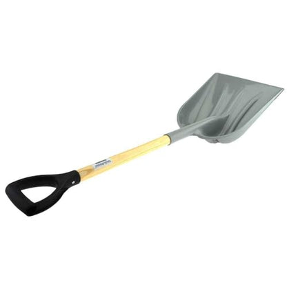 PRO SOURCE Polypropylene Blade Grain/Snow Scoop Shovel: D-Grip, 14" High x 18" Blade
