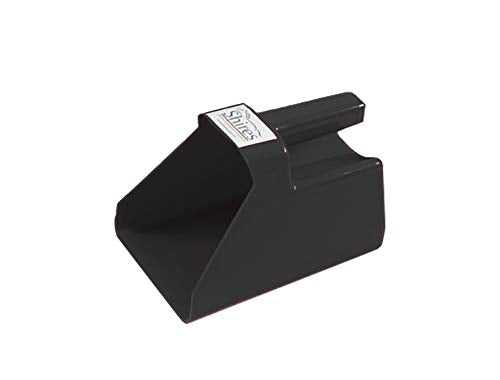 Shires Plastic Large Feed Scoop - 2 Quart Heavy-Duty Durable Plastic Scoop for Horse Feed and Pet Kibble Black - color: Black