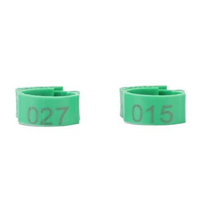 Bird Leg Rings 1-50 | Numbered Chicken Identification Bands for Bantam/Finch/Lovebird/Quail | Reusable Plastic Poultry Leg Bands | 6 - Slot Adjustable Design