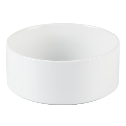 Havniva 8.3” Ceramic Dog Bowls, Dog Food and Water Bowl for Large Dogs, Durable Dog Water Bowl with Non-Slip Rubber Base Large Capacity Pet Feeding Bowl - color: Matte White, size: 8.3 Inch