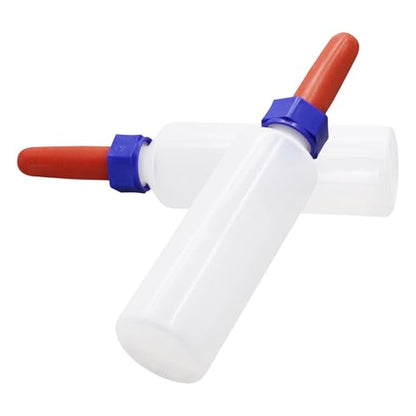 2PCS 500ml Calf Nursing Feeder Bottles with Rubber Nipple Milk Feeder,Farm Goat Calf Sheep Milk Feeder Livestock Tools