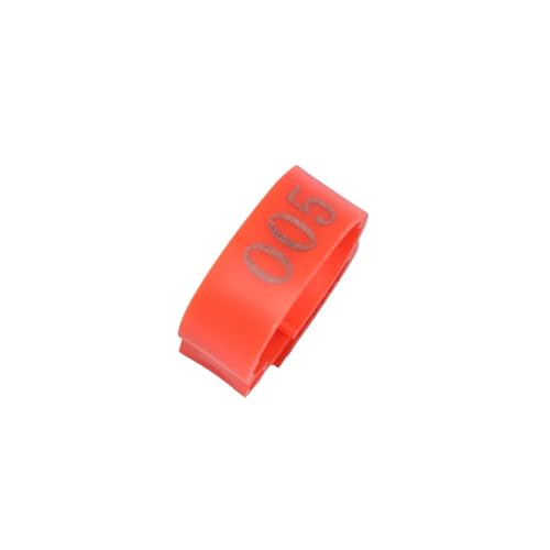 50Pcs Adjustable Size Chicken Foot Ring Poultry Number Tag Buckle Plastic Chick Duck Goose Farm Breeding Supplies for Easy Flock Management(Red) - color: Red