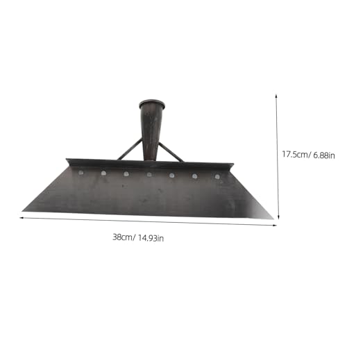 Heavy Duty Manganese Steel Flat Shovel Scraper Tool for Livestock Manure Cleaning, 38cm Multifunctional Barn Dung Scraper for Farm and Poultry Waste Removal