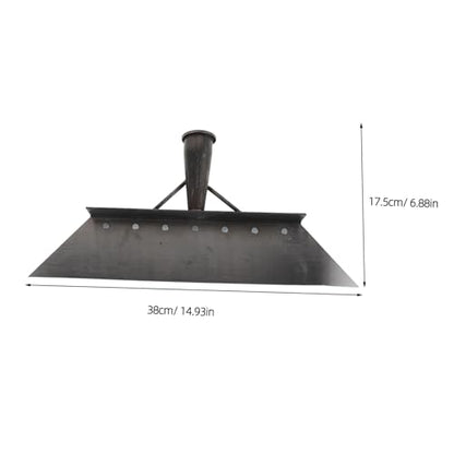 Heavy Duty Manganese Steel Flat Shovel Scraper Tool for Livestock Manure Cleaning, 38cm Multifunctional Barn Dung Scraper for Farm and Poultry Waste Removal