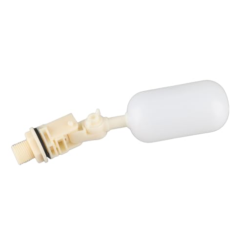 G1/2 Male Thread Float Valve ABS Adjustable Water Tank Float Ball Valve for Automatic Water Bowl Horse Cattle Goat Sheep Pig Dog Water Trough Farm Supplies