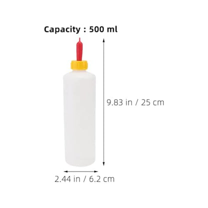 MERRYHAPY 2sets Goat Milk Bottle Livestock Feeding Bottles for Cows Sheep Goats Small Nipple for Daily Farm Use