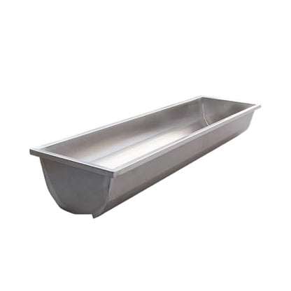 Feed Trough Goat Feeder Stainless Steel Easy to Clean Heavy Duty Livestock Feeder Waterer for Cow Cattle Deer Pigs Sheep