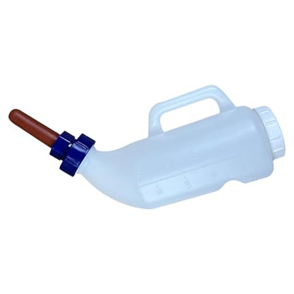 Large Capacity Livestock Milk Container Feeding Bottle with Leakproof Nipple Easy Refilling Mouth for Fawns Nursing - style: Horizontal 2 liter c