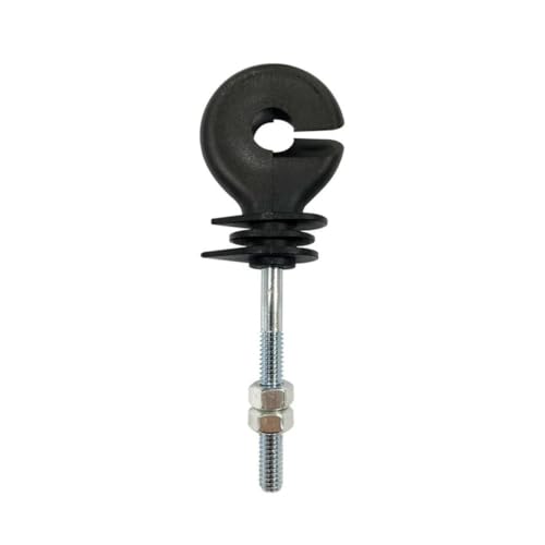 Electric Fencing Ring Insulators 100Pcs Flat Nut Insulators Electric Fence Threaded Insulation Spiral for Livestock