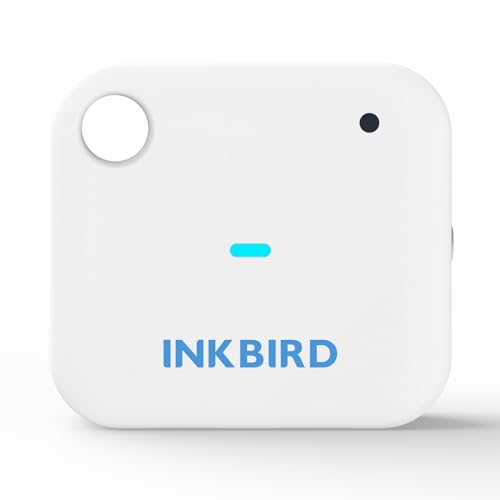Smart Wi-Fi Temperature and Humidity Sensor, Inkbird Indoor White Hygrometer Thermometer Monitor with Alarms, Historical Graphs, 1 Year Data Cloud Storage, Ideal for Home Reptile Greenhouse