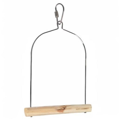 Prevue Pet Products Natural Wood Birdie Basics Birch & Wire Swing - Hanging Wooden Cage Accessories for Small Birds, Parakeets, Cockatiels & More, Cage Perches for Enrichment