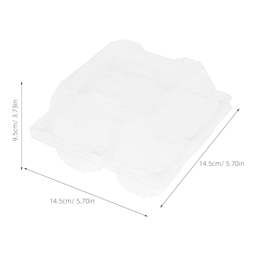 6 Pack Clear Plastic Goose Egg Cartons Large Goose Egg Carton Holder for Storage Transport Fridge Organization and Gift Display Multi-Slot Boxes for Eggs - size: 14.50X14.50X9.50CM