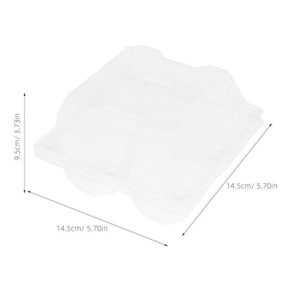 6 Pack Clear Plastic Goose Egg Cartons Large Goose Egg Carton Holder for Storage Transport Fridge Organization and Gift Display Multi-Slot Boxes for Eggs - size: 14.50X14.50X9.50CM