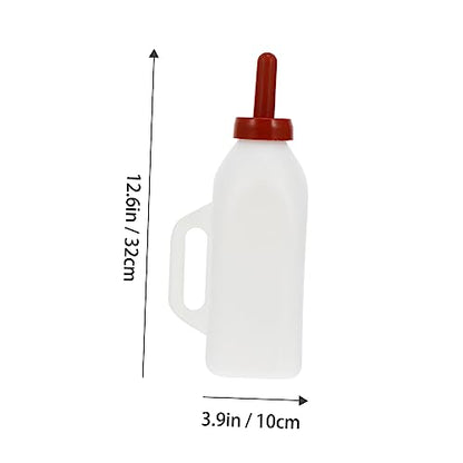TOYANDONA 2L Calf Nursing Bottle Rubber Nipple Heavy-Duty Plastic Animal Feeding Bottle for Young Livestock for Lambs and Poultry