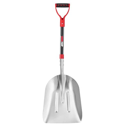 Snow Shovel Aluminum Scoop Shovels Driveway Snow Removal Tools 45 in | Light Weight Aluminum Shovel Head,Sturdy Fiberglass Handle,Comfortable D Grip,Heavy Duty Transfer Tool for Grain, Snow - style: Contemporary