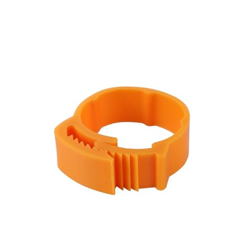 Adjustable Chicken Leg Bands 200Pcs Chicken Foot Ring ID2.0~2.4cm Adjustable Size Poultry Leg No Number Buckle Ring Plastic Chick Duck Goose Poultry Feeding(Orange) - color: Orange