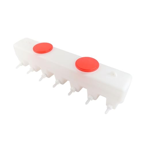 14 Nipples 9L Livestock Milk Feeder, Double Sided Silicone Lamb Drink Nipples with Check Valve, Calf Piglet Goat Feeding Bucket, Nursing Bottle Kit for Farmer