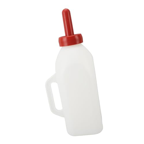 2L Calf Feeding Bottle Thicken Leakproof Silicone Nipple Calf Nursing Feeding Supplies with Handle for Farm Pasture Durable Plastic Design Easy to Hold and Use (Upright Milk Pot) - size: Upright Milk Pot