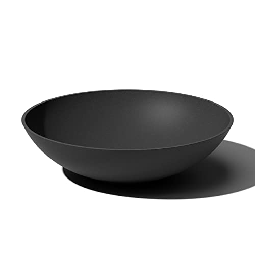 Veradek Mason Series Lane Bowl Planter| for Indoor or Outdoor Tabletops/Gardens |Made from Plastic-Stone Composite with Drainage Holes|Modern Décor for Flowers, Succulents, Small Plants - color: Black, size: 6"H x 24"DIA