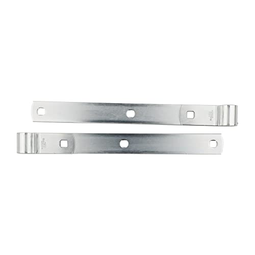 National Hardware N129-767 Heavy Duty Gate Hinges 12 in Strap Hinges with WeatherGuard Protection Zinc-Plated Steel for Barn Door Gates Fence Hardware 150 lbs Capacity - size: 12 Inch
