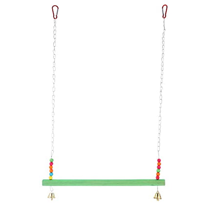 YARDWE Chicken Swing Toy for Coop Natural Safe Wooden Accessories Durable Perch Ladder for Poultry Run Rooster Hens Chicks Pet Parrots Birds Macaw Entertainment