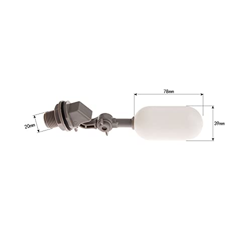 1/2" Float Ball Valve Automatic Fill Feed Humidifier Tank Pond Shut Off with Adjustable Arm for Ponds, Livestock Water Trough