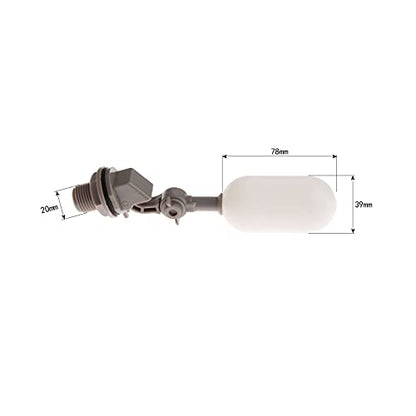 1/2" Float Ball Valve Automatic Fill Feed Humidifier Tank Pond Shut Off with Adjustable Arm for Ponds, Livestock Water Trough