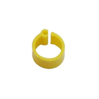 600Pcs 10 Colors Birds Feet Rings Inner Diameter 8mm Width 7mm Plastic Clip Ring Pigeon Quail Foot Farm Animal(Yellow) - color: Yellow
