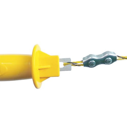 Electric Fence Handle Gate Spring Rubber Insulated Handle Installation Weather Resistant PE Metal Suitable for Ranch Farm Animal Husband
