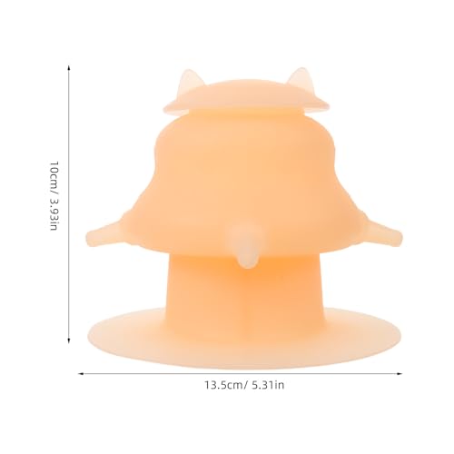 Pet Feeder Bowl with Nursing Nipple - Silicone Kitten Milk Feeder for Puppies and Small Animals - Puppy Milk Feeding Station for Animal Lovers - color: Beige