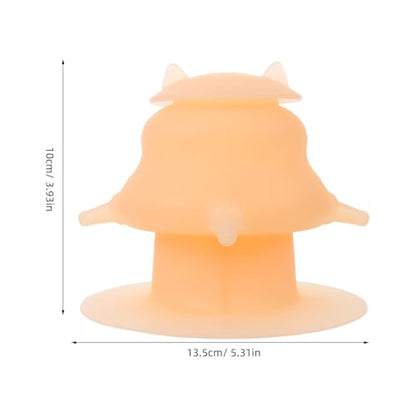 Pet Feeder Bowl with Nursing Nipple - Silicone Kitten Milk Feeder for Puppies and Small Animals - Puppy Milk Feeding Station for Animal Lovers - color: Beige