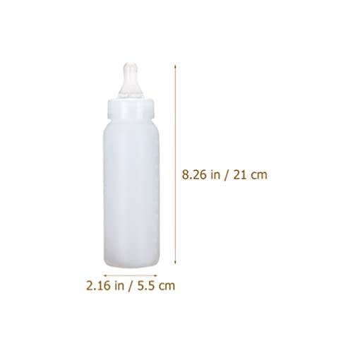 Zerodeko 8.5Oz Portable Piglet Feeding Bottles with Silicone Nipple Covers for Farm Animal Nursing Lamb Calf Milk Feeder Livestock Supplies Set of 10
