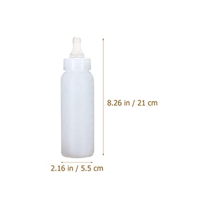 Zerodeko 8.5Oz Portable Piglet Feeding Bottles with Silicone Nipple Covers for Farm Animal Nursing Lamb Calf Milk Feeder Livestock Supplies Set of 10