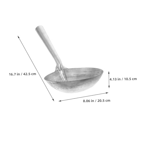 BESPORTBLE Iron Feeding Scoop Heavy-Duty Ladle for Livestock and Horses Water Scoop for Feeding and Measuring Handle Design for Easy Use Farms and Homesteading