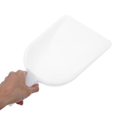 Plastic Poultry Feed Shovel Large Capacity Versatile White Pp Shovel Tool for Feeding and Farming Livestock with Sturdy Handle for Easy Scoop and Farm Use