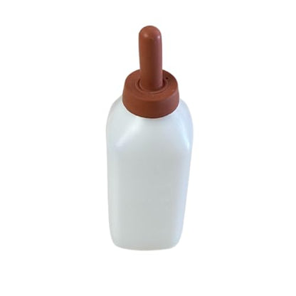 Calf Nursing Bottle with Snap Nipple, 2 and 4 Liter Capacity, Clear Body (2 Liter)