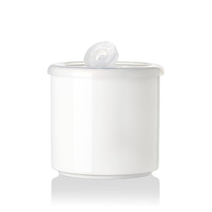 Sweejar Ceramic Food Storage Jar, Salt Container with Airtight Plastic Lid & Date Tracker, 16 Oz Kitchen Canisters for Flour, Rice, Sugar, Coffee, Spices, Pantry Organization (White) - color: White, style: 16 Fl Oz (Plastic Lid)